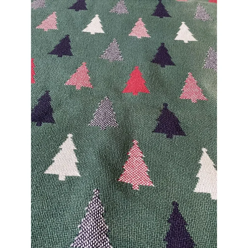 Afghan Knitted Throw Blanket 50X60 Trees Holiday Xmas Christmas Reversible Read!